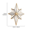 A gold-framed octagonal star resin wall mirror with pointed rays.