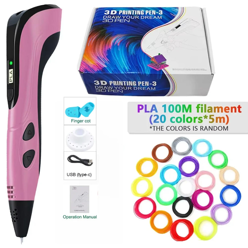 3D Printing Pen with LED Display