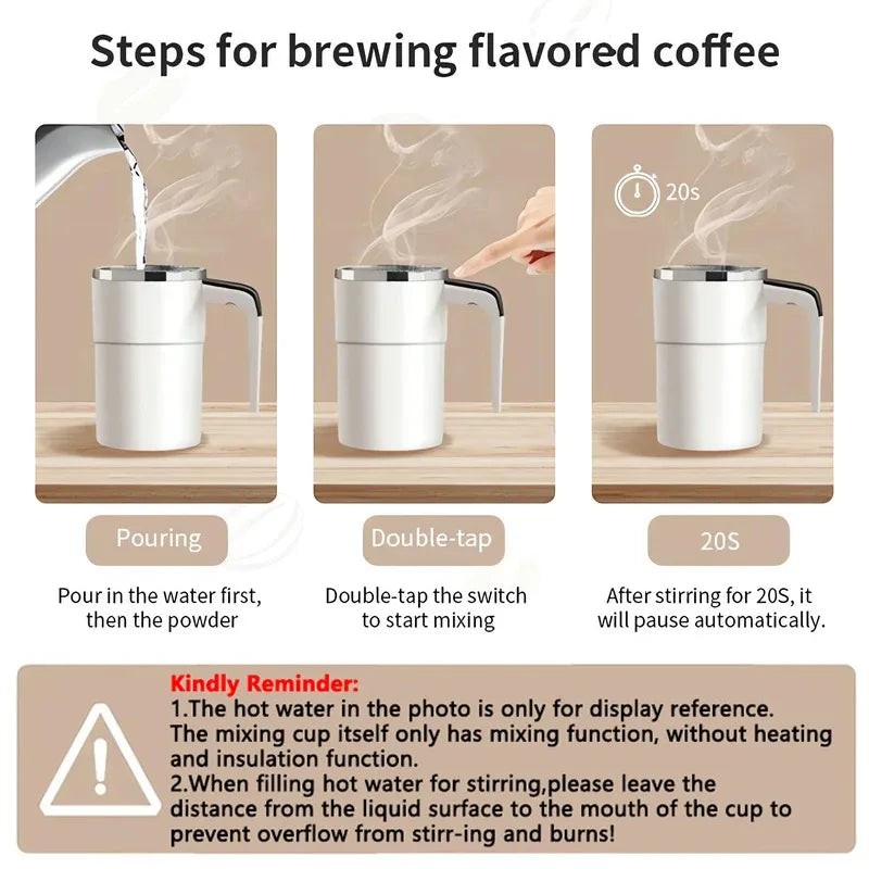 Smart Self-Stirring Coffee Mug with Digital Temperature Display