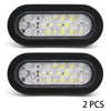 2-Pack 12V/24V LED Oval Tail Light for Trucks and Trailers