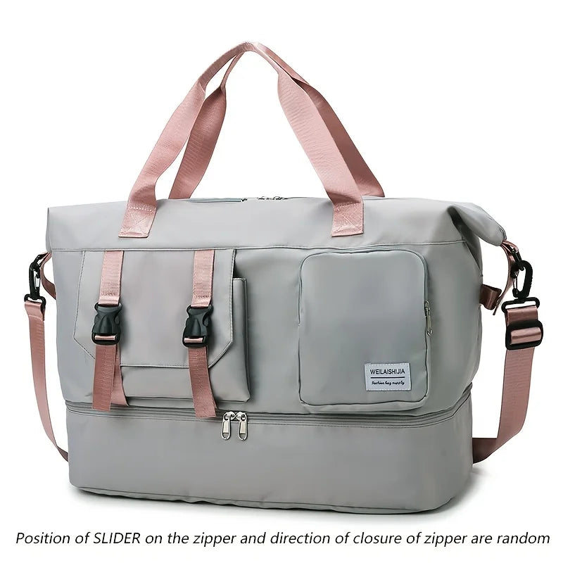 Spacious Travel Duffel Bag with Shoe Compartment