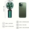 Compact USB Rechargeable Mini Fan with 6 Speeds and LED Light