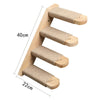 Wall-Mounted Wooden Cat Climbing Shelf with Sisal Scratching Post