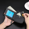 Personalized Engraved Leather Wallet for Men with Coin Pocket