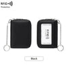 Black RFID protected accordion wallet designed to shield credit cards.