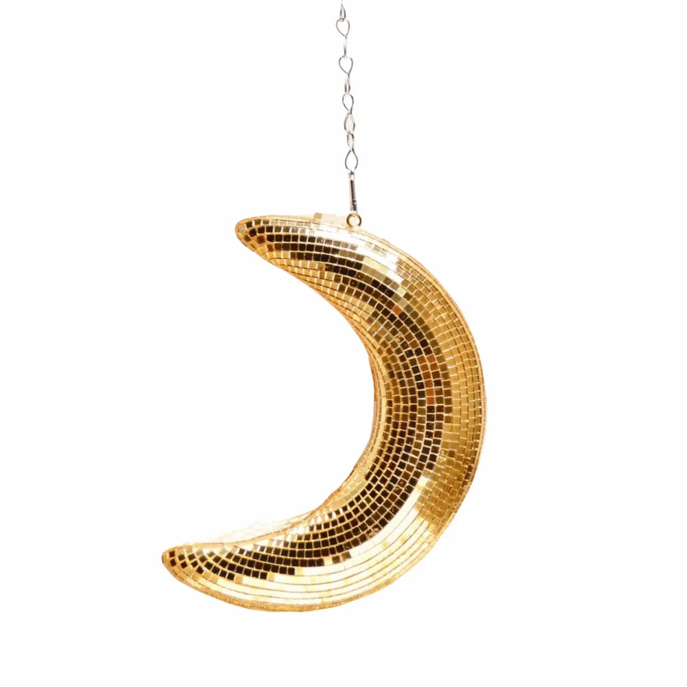 Handcrafted Glass Crescent Moon Hanging Decoration