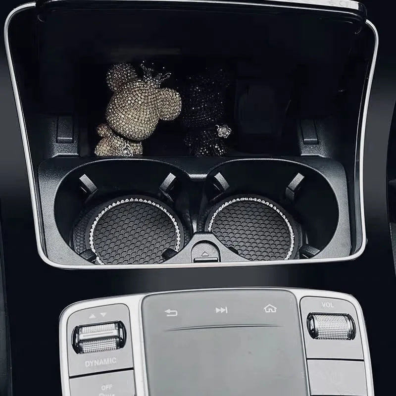Crystal Rhinestone Car Cup Holder Coasters (Set of 2)
