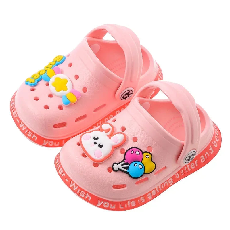 Kids' Quick-Dry Garden Clogs with Cartoon Design