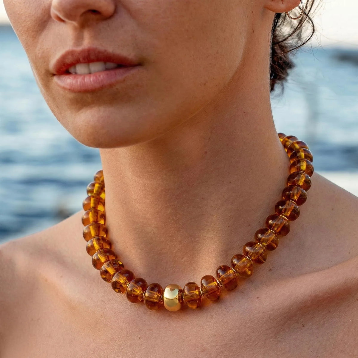 Colorful Chunky Beaded Choker Necklace