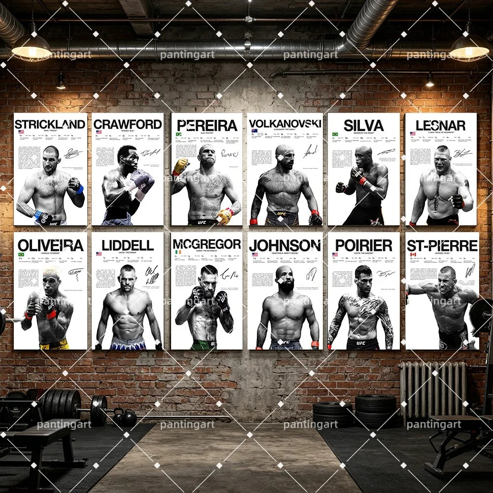 Martial Arts Legend Canvas Wall Art – Inspirational MMA Fighter Poster for Gym & Home