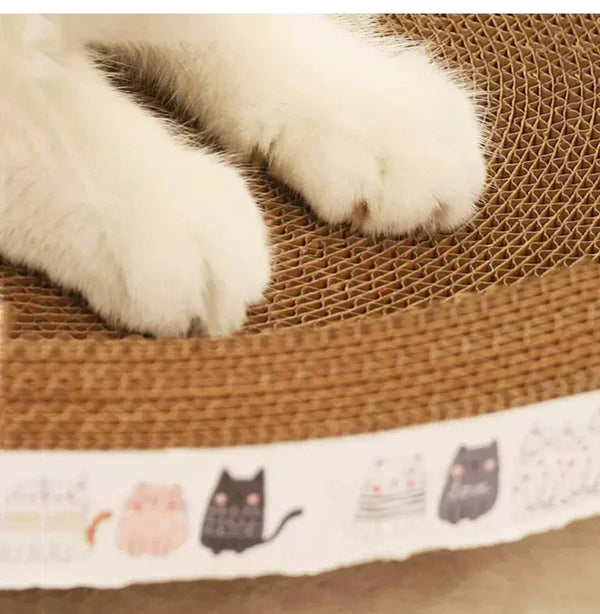 Oval Corrugated Cat Scratcher & Bed