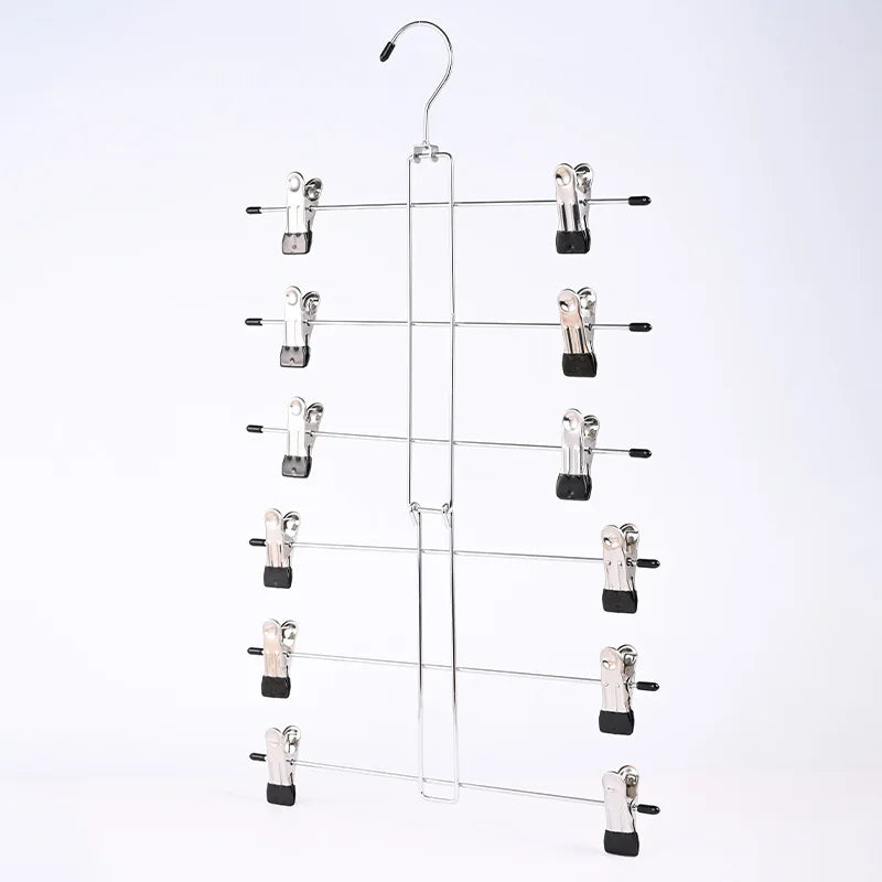 Space-Saving Clip Pants Hangers with 360° Swivel Hook