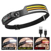 Lampe frontale LED COB avec capteur de mouvement