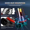 High-Performance LED Headlight Bulbs, 6000K Cool White, IP68 Waterproof (2-Pack)