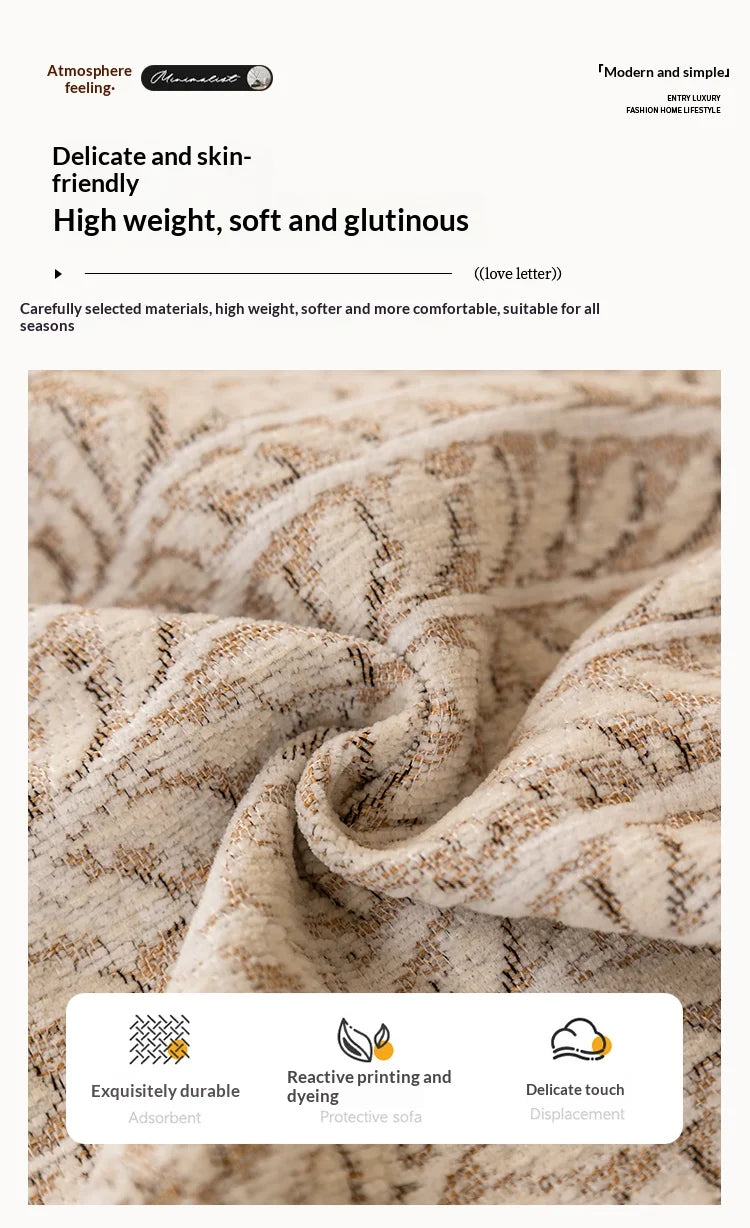 Herringbone Chenille Sofa Cover — All-Season Furniture Protector
