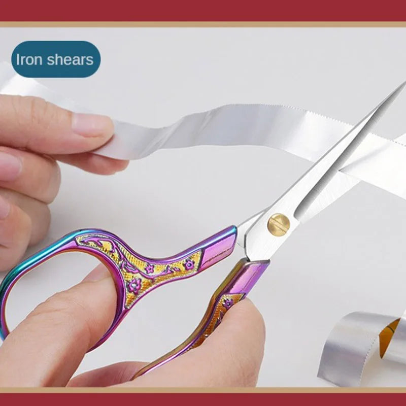 Vintage Stainless Steel Sewing Scissors for Fabric and Embroidery