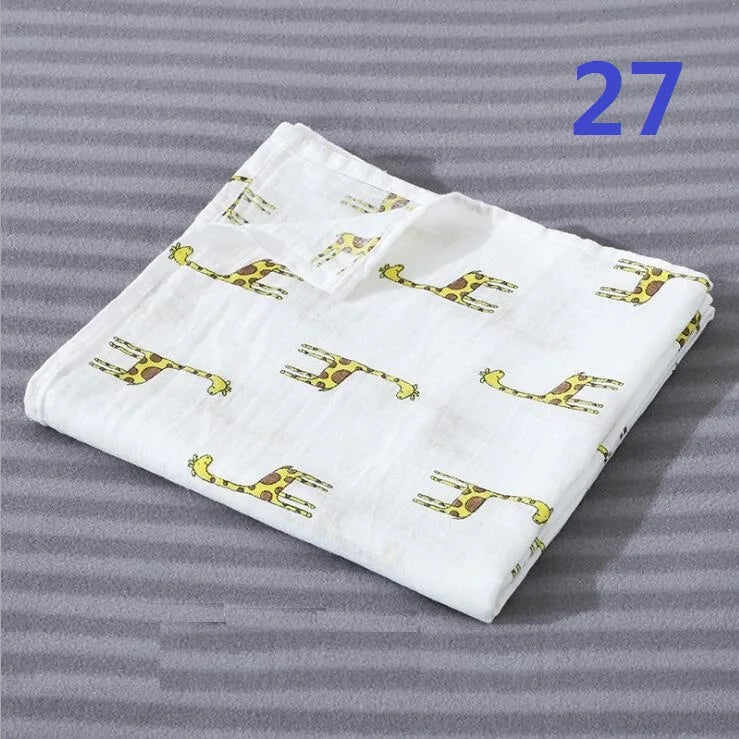 Super Soft Cotton Muslin Baby Swaddle Blanket