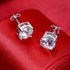 8mm D-Color Moissanite Stud Earrings in 925 Sterling Silver