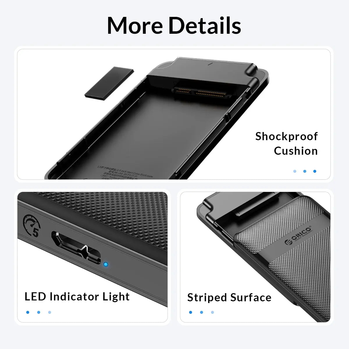 2.5" SATA to USB 3.0/Type-C Hard Drive Enclosure