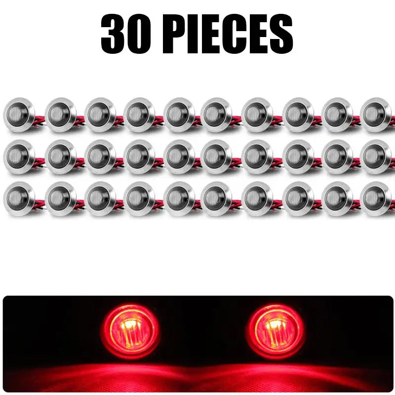 LED Side Marker Lights with Smoke Lens for Trucks, Trailers, Boats & RVs
