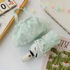 Light mint green lace double-layer folding umbrella with automatic open and close feature