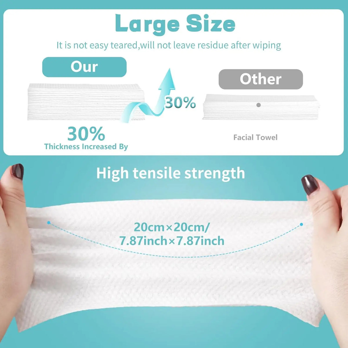 Soft Cotton Disposable Facial Towels for Sensitive Skin