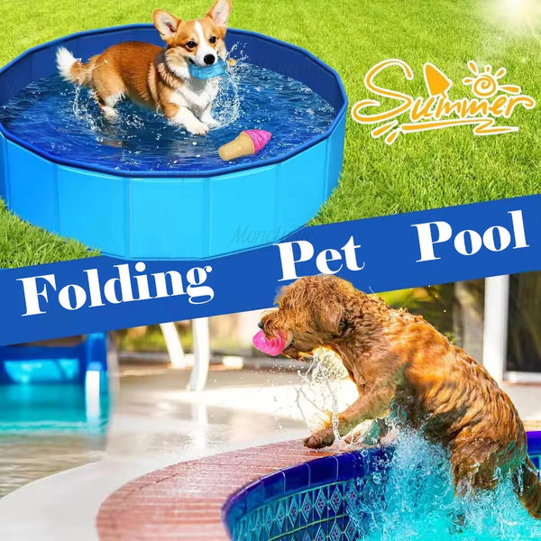 Foldable Pet Pool for Dogs & Cats