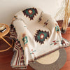 Oversized Aztec Boho Throw Blanket with Fringe