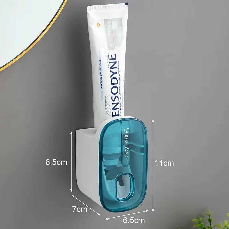 Wandhalter für Zahnbürsten mit automatischer Paste-Dispenser