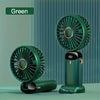 Compact USB Rechargeable Mini Fan with 6 Speeds and LED Light