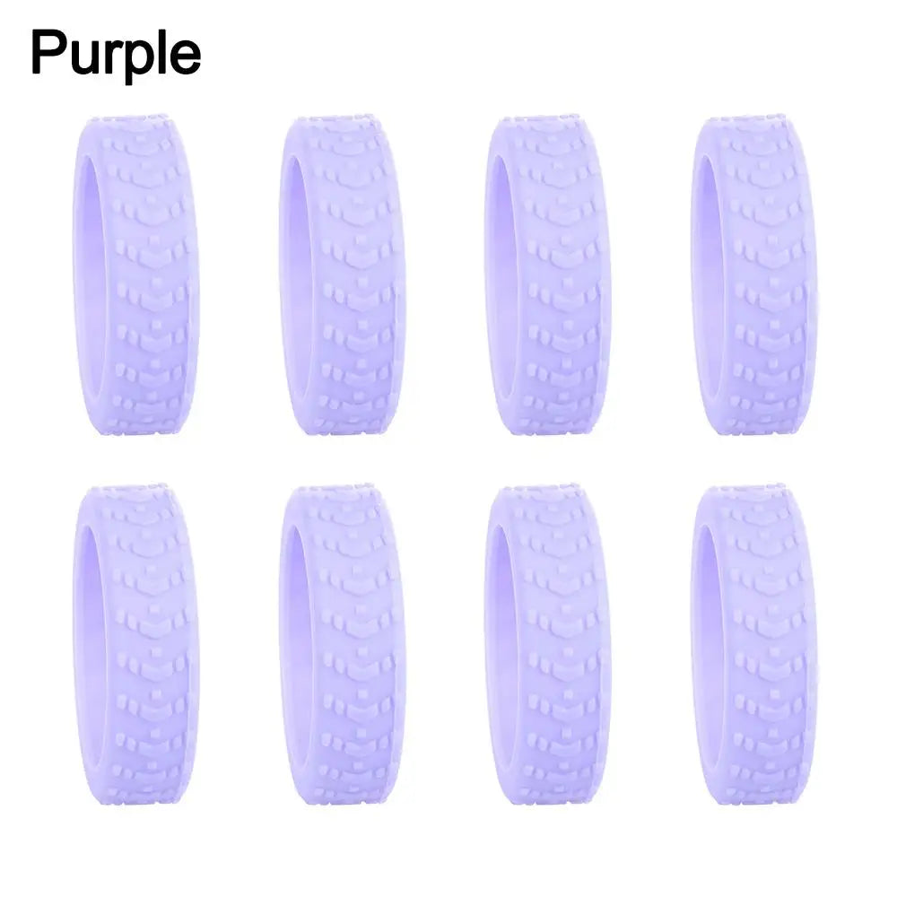 Silent Silicone Luggage Wheel Protectors (8-Pack)