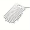 A white compact anti-slip hand washing board with a handle, shown from above.