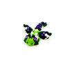 A set of six articulated mini dragons made from flowers and green material for Easter and decor.