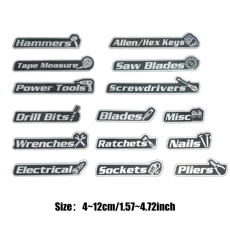 Étiquettes Magnétiques Réutilisables pour Outils (Lot de 15)