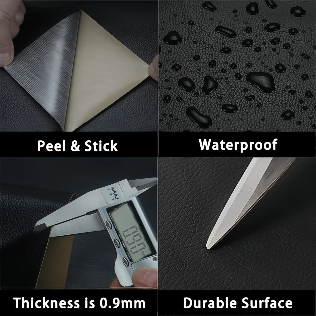 Self-Adhesive Leather Repair Patch Tape for Sofas, Car Seats & More