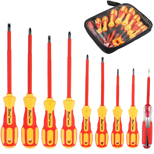 Insulated 1000V Magnetic Screwdriver Set for Electricians