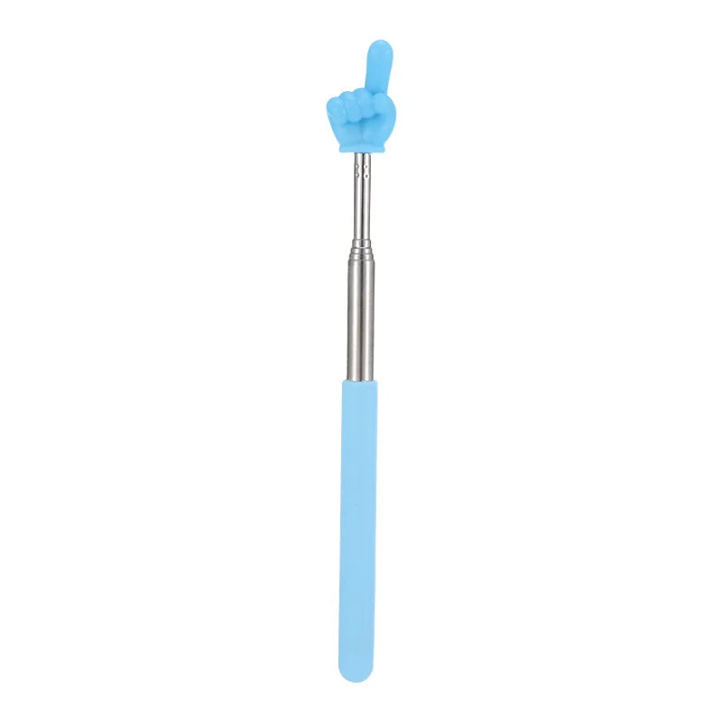 Telescopic Stainless Steel Teaching Pointer with Finger Design