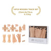 A set of 14 pieces of wooden train track for expansion, measuring 23x4x19cm and weighing 0.55kg.
