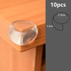 Ten silicone corner edge guards used to protect baby safety on wooden furniture.
