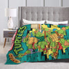 TMNT Graphic Flannel Throw Blanket