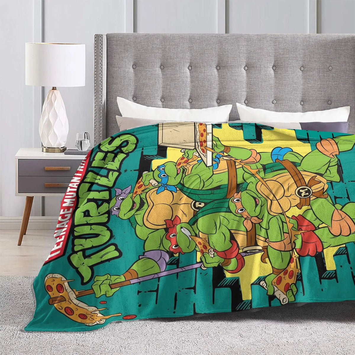 TMNT Graphic Flannel Throw Blanket