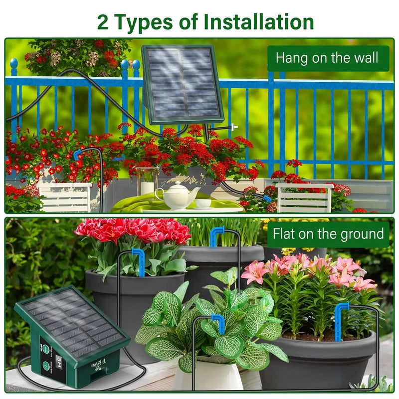 Solar-Powered Automatic Drip Irrigation Kit