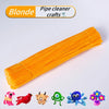 A set of 100 orange chenille pipe cleaners for crafting.