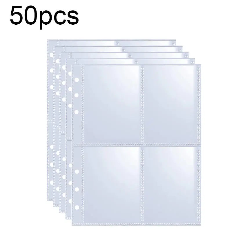 A5 PU Leather Photo & Card Organizer Binder with 4-Pocket Sleeves