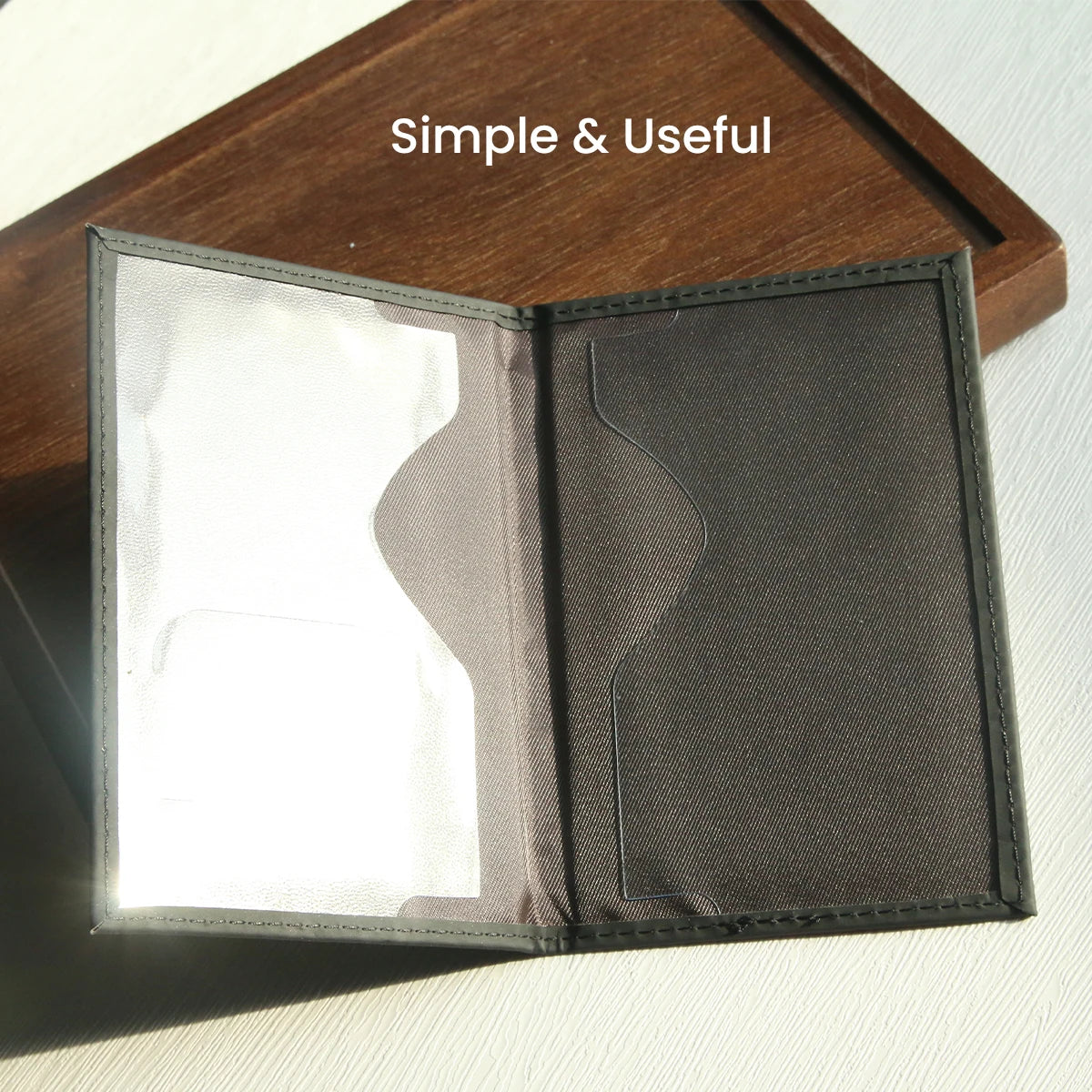 World Map Passport Holder with Card Slots