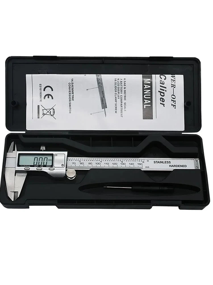 Stainless Steel Digital Caliper with Large LCD Display