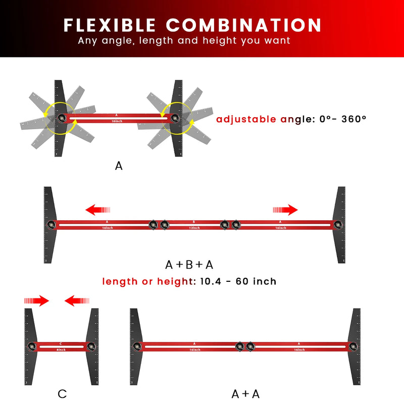 Adjustable Stair Tread Template & Measuring Jig
