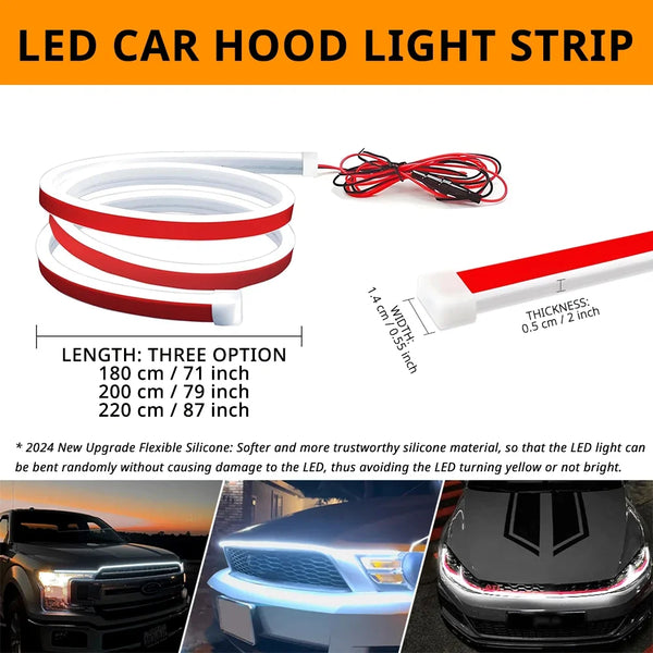 Dynamic LED Hood Light Strip with Startup Effect
