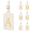 Personalized Embroidered Leather Luggage Tag with Letter Initial