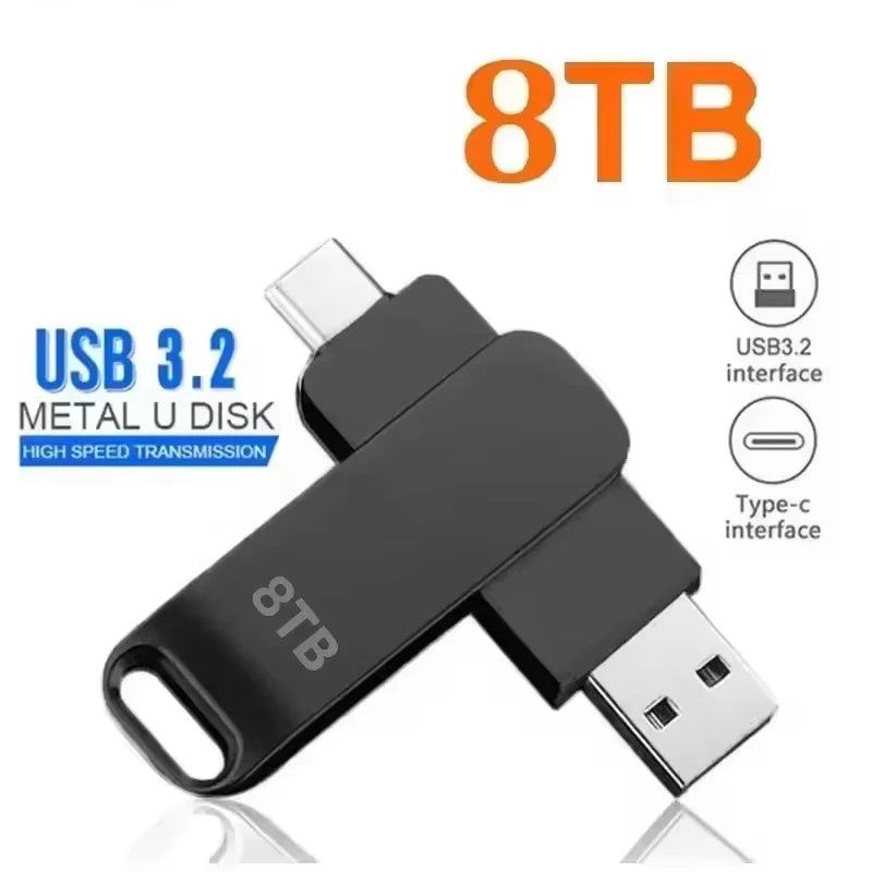 High-Speed USB 3.2 Flash Drive with Dual Type-C & USB Connectors